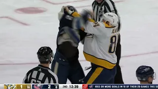 NHL Fight - Predators @ Blue Jackets - Jeannot vs Peeke - 30/12/2021