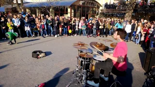 Одесса, 1 апреля 2017, уличные музыканты, street musicians, Бешеный Барабанщик Страдивари 12