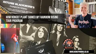 How Robert Plant from Led Zeppelin Signed my Ritchie Blackmore's Rainbow Rising Program