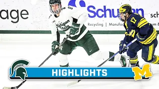 Michigan State at Michigan | Highlights | Big Ten Hockey | Jan. 20, 2024
