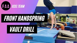 Front Handspring Vault Drill for Xcel Silver Gymnasts