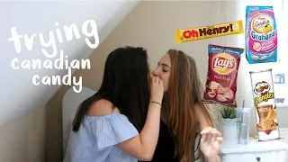 BRITISH GIRLS TRYING CANADIAN CANDY AND SNACKS