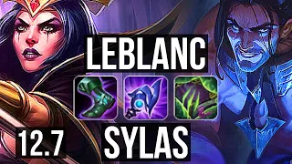 LEBLANC vs SYLAS (MID) | Rank 2 LeBlanc, 10/1/8, Rank 8, Dominating | BR Challenger | 12.7