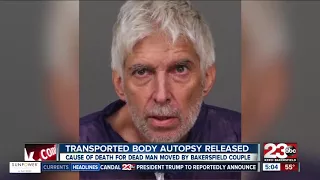 New developments in story about couple who was arrested for transporting a dead body in their car