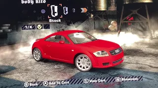 Need for speed most wanted Audi TT all body kits