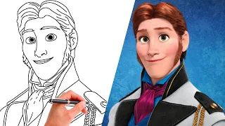 How To Draw PRINCE HANS FROM FROZEN EASY!