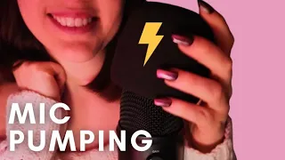 ASMR - FAST and AGGRESSIVE MIC COVER PUMPING, SWIRLING, Rubbing with ITA/ENG Soft Spoken 😍