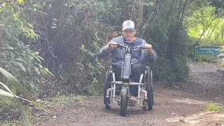 Connection of Triride All Wheel Trekking to the Wheelchair, by MaxAbility.