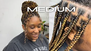 How To Make Knotless Box Braids | Learn and Braid with me | Omahs Beauty and Lifestyle