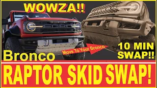 SWAP YOUR SKID PLATE - Bronco Raptor skid plate installed onto a standard Bronco.