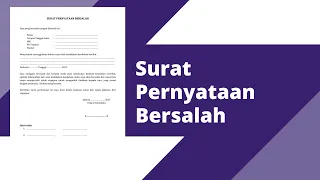 Surat Pernyataan Bersalah