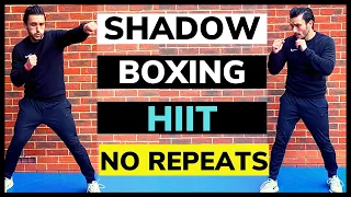 20 Minute Shadow Boxing Cardio Circuit // NO REPEAT Boxing HIIT Workout