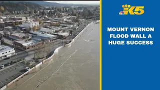 Floodwall in Mount Vernon prevents devastating damage to businesses, homes