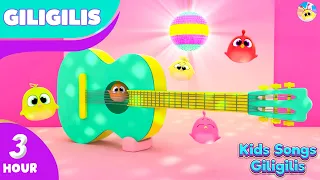 Giligilis ⭐️ 3 HOUR for Kids | Cartoons & Baby Songs | Toddler Learning Video Songs | Kids Songs