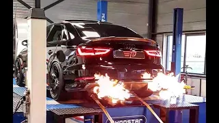 Audi RS3 8v 2.5TFSI Top the Best Exhaust Sound Loud Anti Lag Compilation