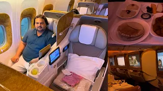 The Complete Emirates 777-300ER Business Class Review ❤️Dubai To Lahore