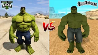 GTA 5 HULK VS GTA SAN ANDREAS HULK - WHO IS BEST?