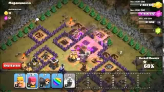 clash of clans : how to beat MEGA MANSION with barch (barbarian archer)