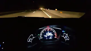 Honda Civic X Race with Corolla Altis crossing 150 KM/H. Sprint on Islamabad / Lahore Motorway TURBO