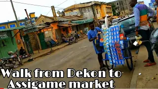 let's Tour lomé Togo Africa.4k ultra HD view of Dekon to Assigame. walk with me.