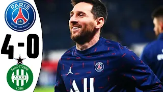 PSG vs St-Etienne 4-0 All Goals and Highlights Football 2022