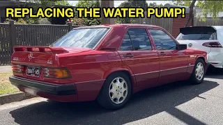 Mercedes 190E Water Pump Removal! *M103* ALREADY HAVING ISSUES?