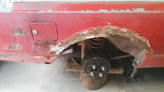Reparacion de guardabarro izquierdo asi quedo// Proyecto Toyota Celica