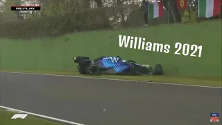 F1 Williams Crashes 2021