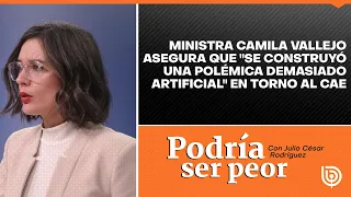 Ministra Camila Vallejo asegura que "se construyó una polémica demasiado artificial" en torno al CAE