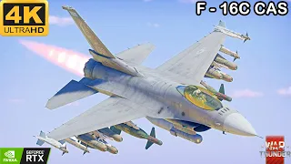 F-16C CAS War Thunder Gameplay 4K UHQ|F-16C (Close Air Support) Insane CAS Farming Tanks-Ground RB