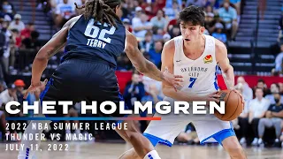 Highlights | Chet Holmgren at NBA Summer League | Thunder vs Magic 07/11/2022