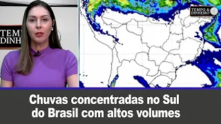 Chuvas concentradas no Sul com altos volumes para Rio Grande do Sul, e região, litoral do Nordeste