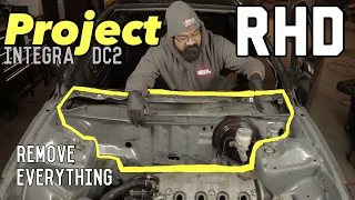Project RHD Integra | Remove Brake Booster | Clutch/Brake Master Cylinder | Pedal Assembly | Wiring