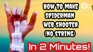 How to make Spiderman web shooter (no string) in 2 minutes! #craft #art #papercraft