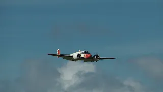 Beautiful big BEECH 18 C-45 over BMFA  Buckminster
