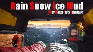 Camping in the Truck for 3 Days - Pisgah in the Winter Adventure