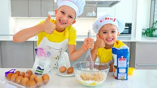 Vlad y Niki Cocinando y jugando con mamá - Colección de videos para niños