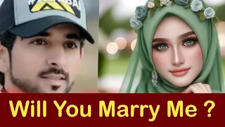 Will You Marry Me | Sheikh Hamdan |Fazza Prince Of Dubai faz3 l Sheikh Hamdan Poetry 2024