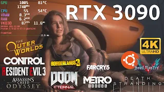 RTX 3090 4K Gaming on Ubuntu maxed out [Proton] | Ryzen 3950X