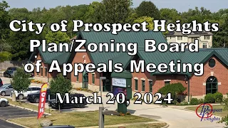 March 20, 2024 Plan Zoning Board of Appeals Meeting