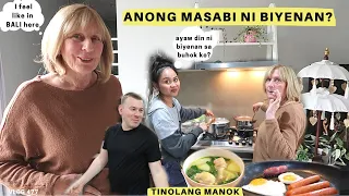 ANONG MASABI NIYA SA FILIPINO FOOD NA NILUTO at KULAY NG BUHOK KO?