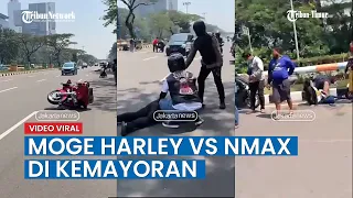 VIRAL Kecelakaan Moge Harley Vs Nmax di Kemayoran, Begini Kronologis Versi Polisi