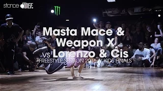 Masta Mace & Weapon X vs Lorenzo & Cis [kids finals] // .stance // Freestyle Session x UDEF