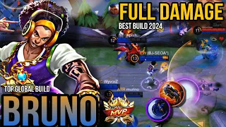 TOP GLOBAL BRUNO 2024❗️BRUNO BEST BUILD 2024❗️BRUNO GAMEPLAY 2024❗️MOBILE LEGEND