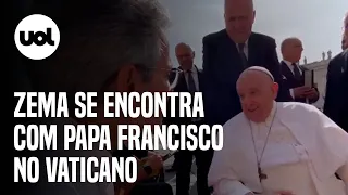 Zema se encontra com Papa Francisco no Vaticano; veja