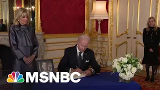 'Decent, Honorable And All About Service': Bidens Pay Respects To Queen In London