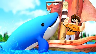 Kapal Aku Karam Dilanggar Ikan Paus Gergasi!!! [Whale Survival 🐋] (Roblox Malaysia)