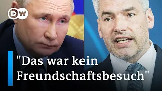 Krieg in der Ukraine: Nehammer pessimistisch nach Treffen mit Putin | DW Nachrichten