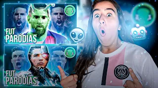 REACT 2 EM 1 ♫ E SE O MESSI FOR MESMO UM E.T.?👽/♫ E SE CR7 FOR MESMO UM ROBÔ?🤖