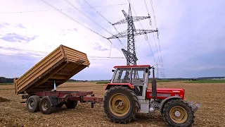 SCHLÜTER 950 V6 Compact Typ SF6100VS mit Kögel Baustellenkipper & Hanomag Oldtimer voll im Einsatz!